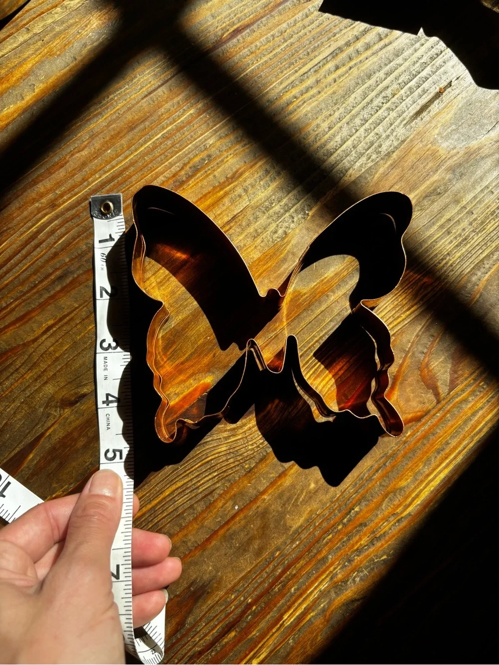 Handcrafted Copper Butterfly cookie cutter / Wall Art - Copper Finish